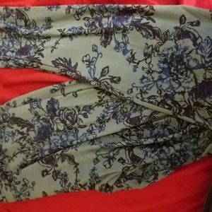 LULAROE Blue Floral TC Leggings